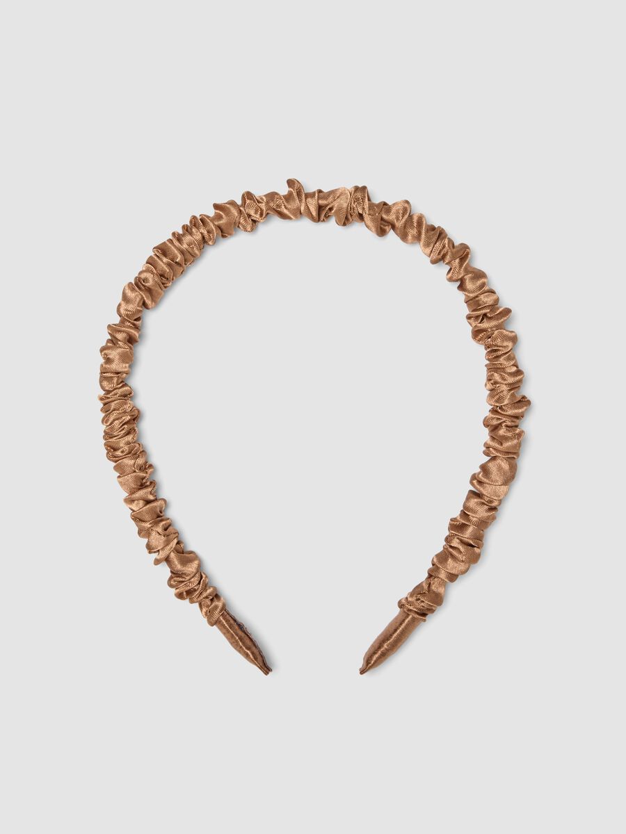 SINCERELY HAIR Mocha Satin Headband_0