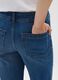 Blue Wide Leg Stretch Cotton Blend Jeans_5