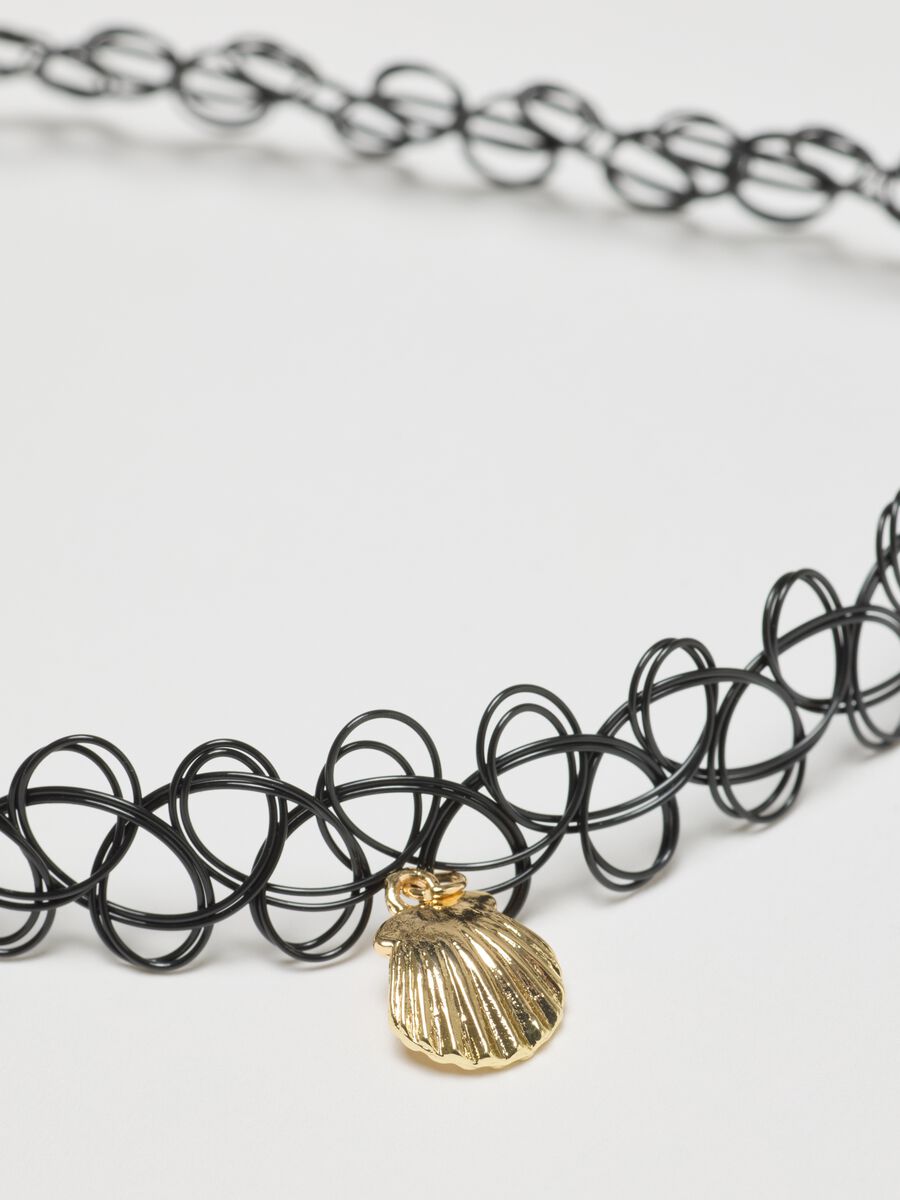 Collana choker da bambina multicolor con pendenti_1