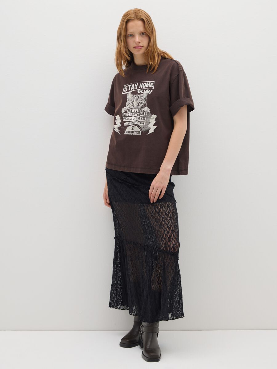 Women's brown pure cotton T-shirt_1