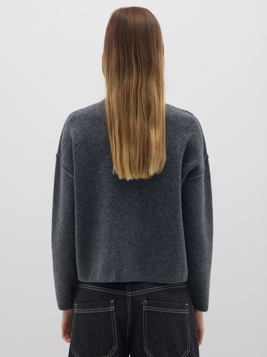 Grey wool blend cardigan_2