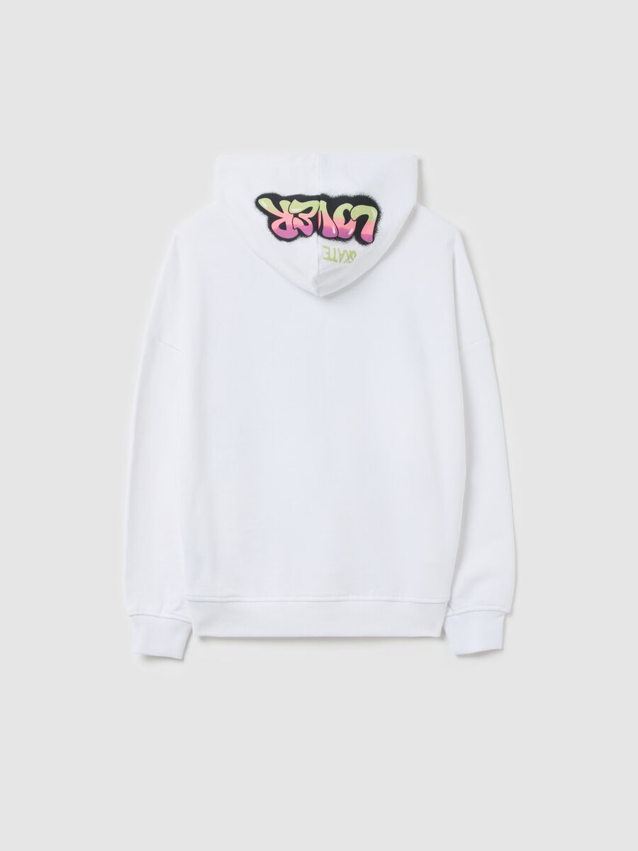 Sweatshirt with hood and graffiti-style print_4