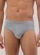 Set of grey cotton regular fit briefs tripack_1