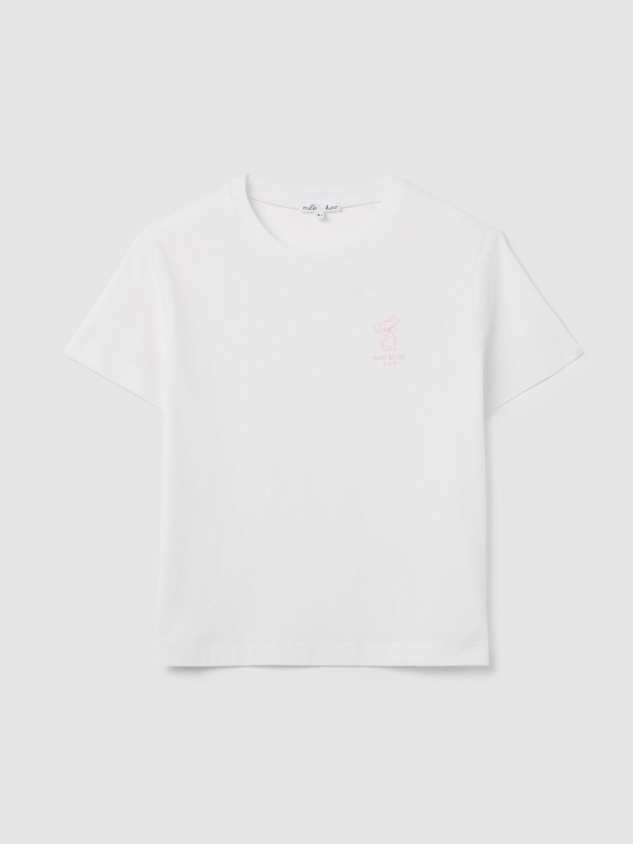 White boxy-fit T-shirt in cotton_4