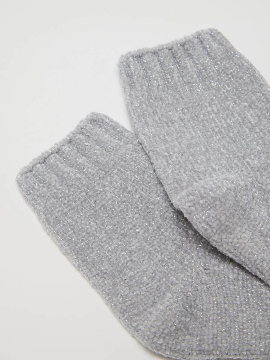 Grey Stretch Fabric Socks_1