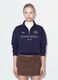 Blue half‑zip cotton‑blend sweatshirt with front lettering, regular fit_1