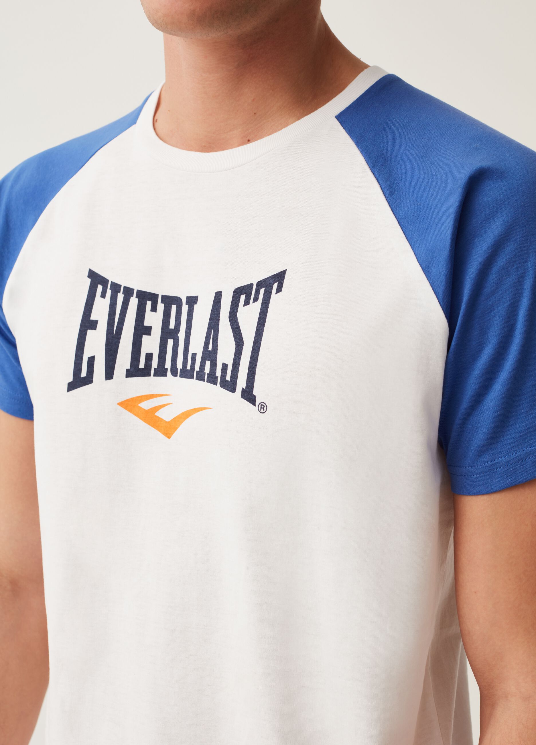 Everlast print T-shirt with raglan sleeves