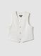 White pinstripe pure cotton waistcoat_0
