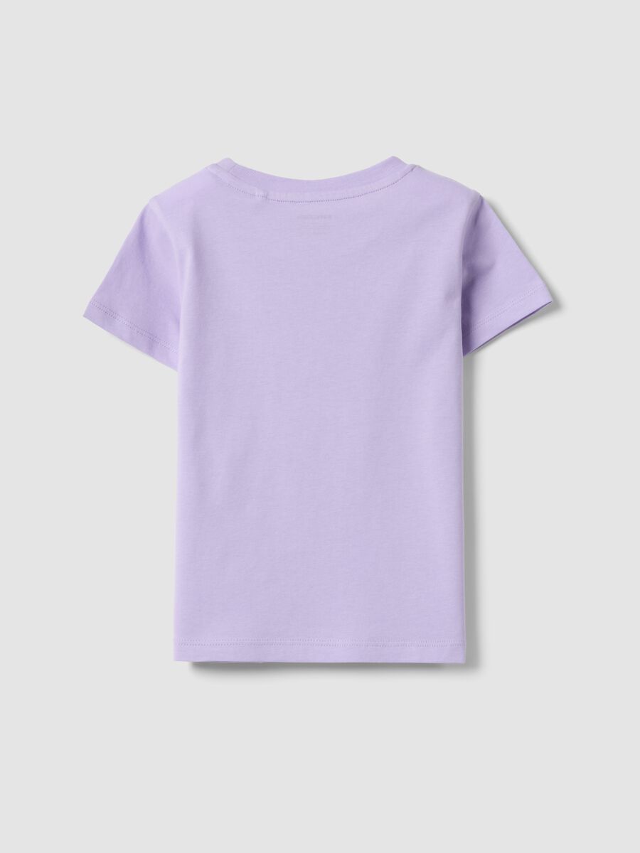 Girls&rsquo; purple pure cotton regular-fit T-shirt_1