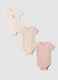 3-pack pink organic cotton crew-neck bodysuits for baby girl_0
