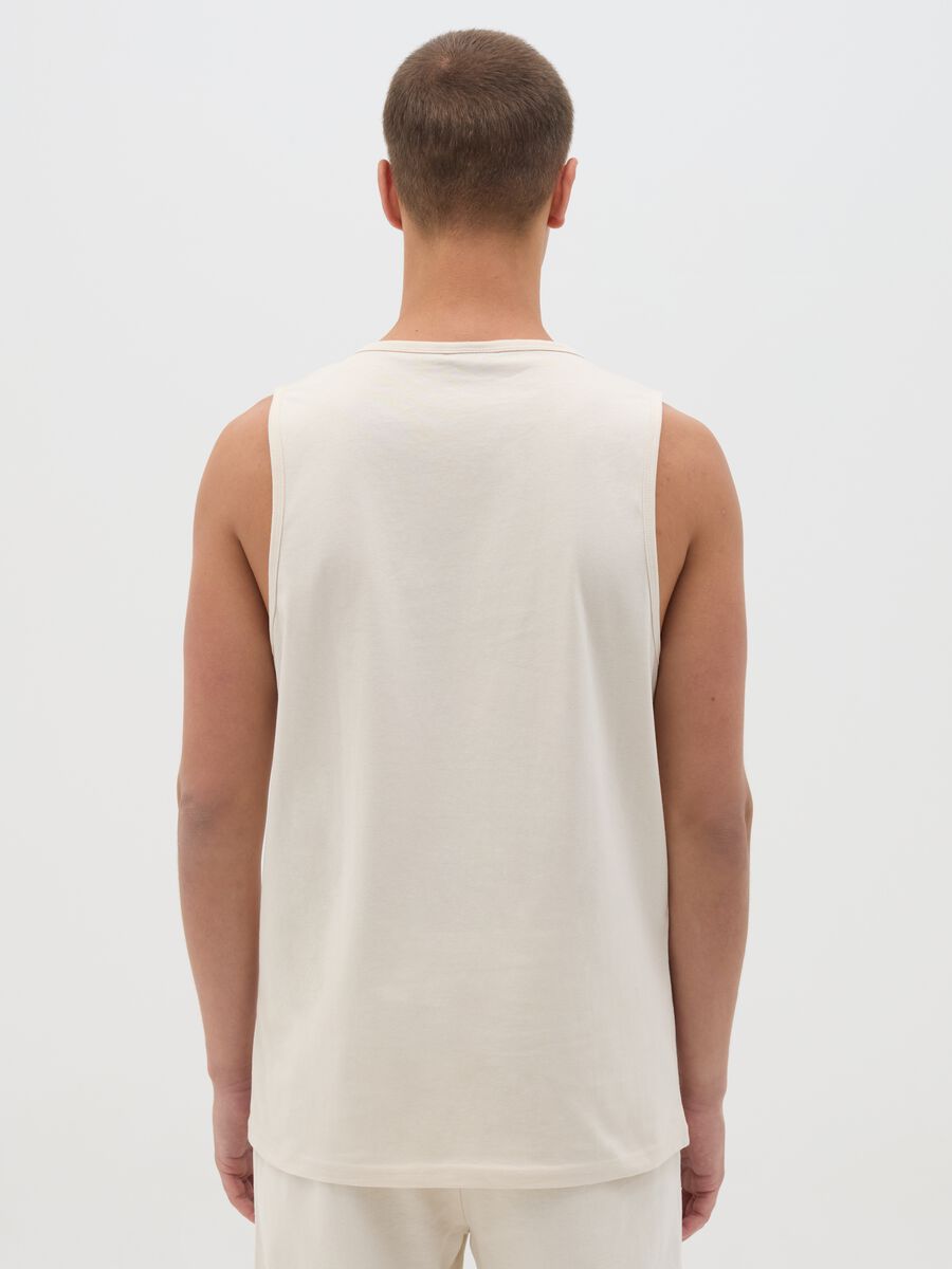Cotton White NBA Lakers Tank Top_3