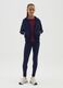 Girls' Blue Cotton Skinny Fit Leggings_0
