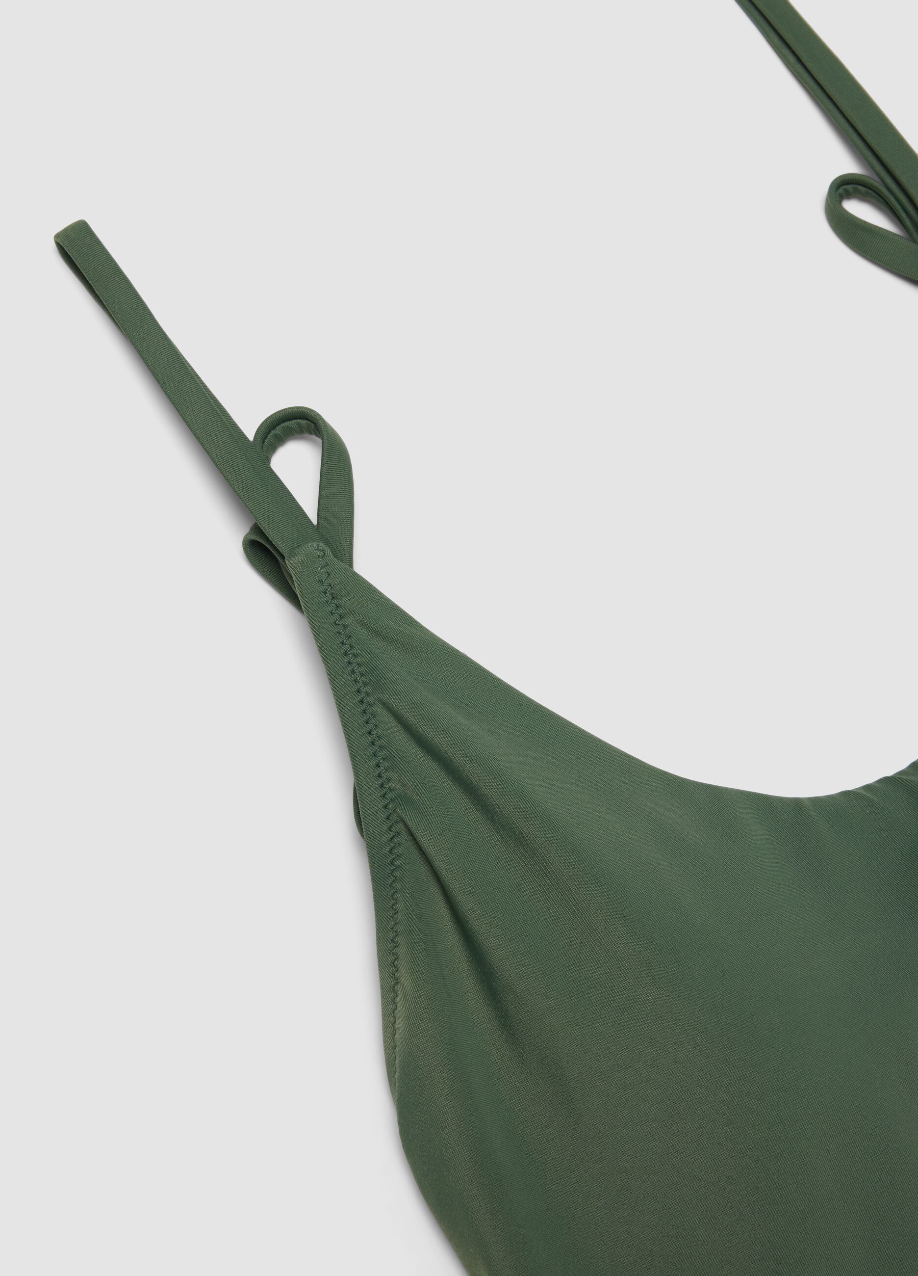 Slim Fit Green Swimsuit