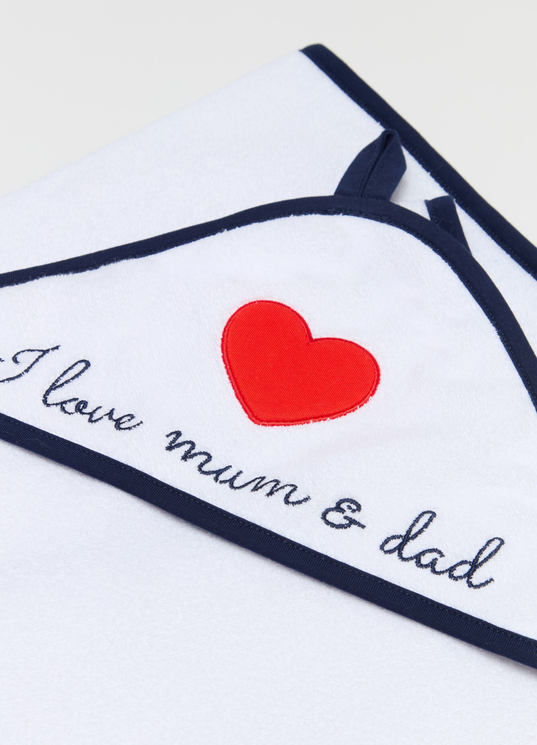 Bathrobe with I Love Mum & Dad embroidery