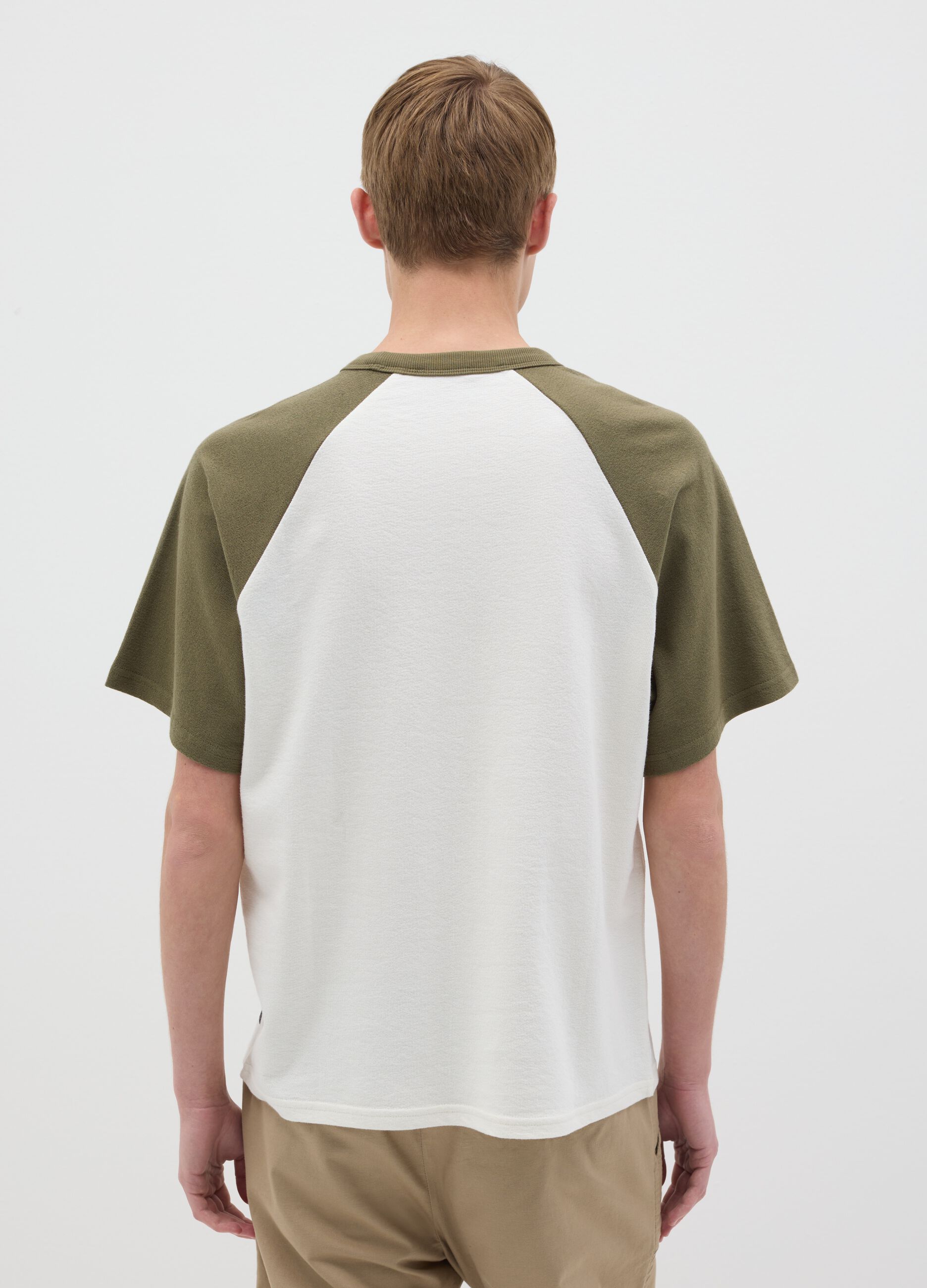 T-shirt in two-tone cotton