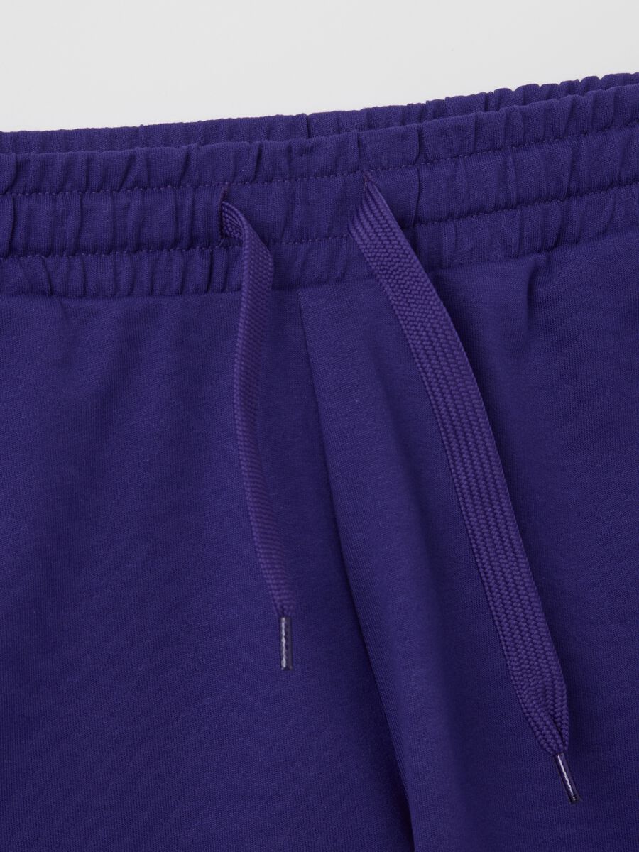 Completo corto da ragazzo in puro cotone viola regular fit_6
