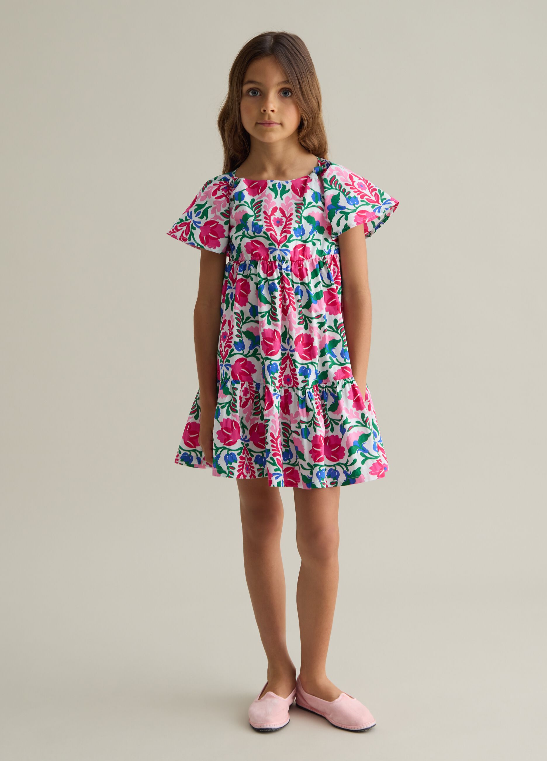 Cotton floral dress for girls