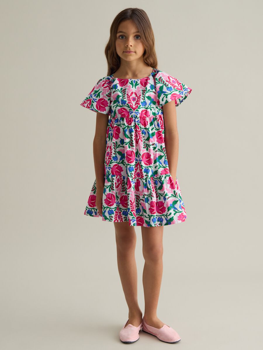 Cotton floral dress for girls_1