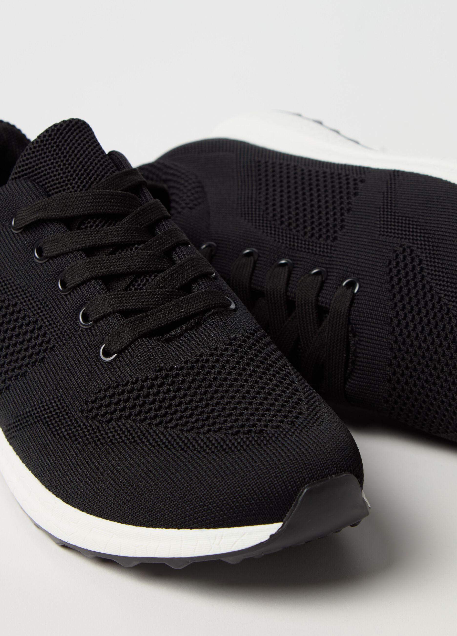 Openwork sneakers with laces