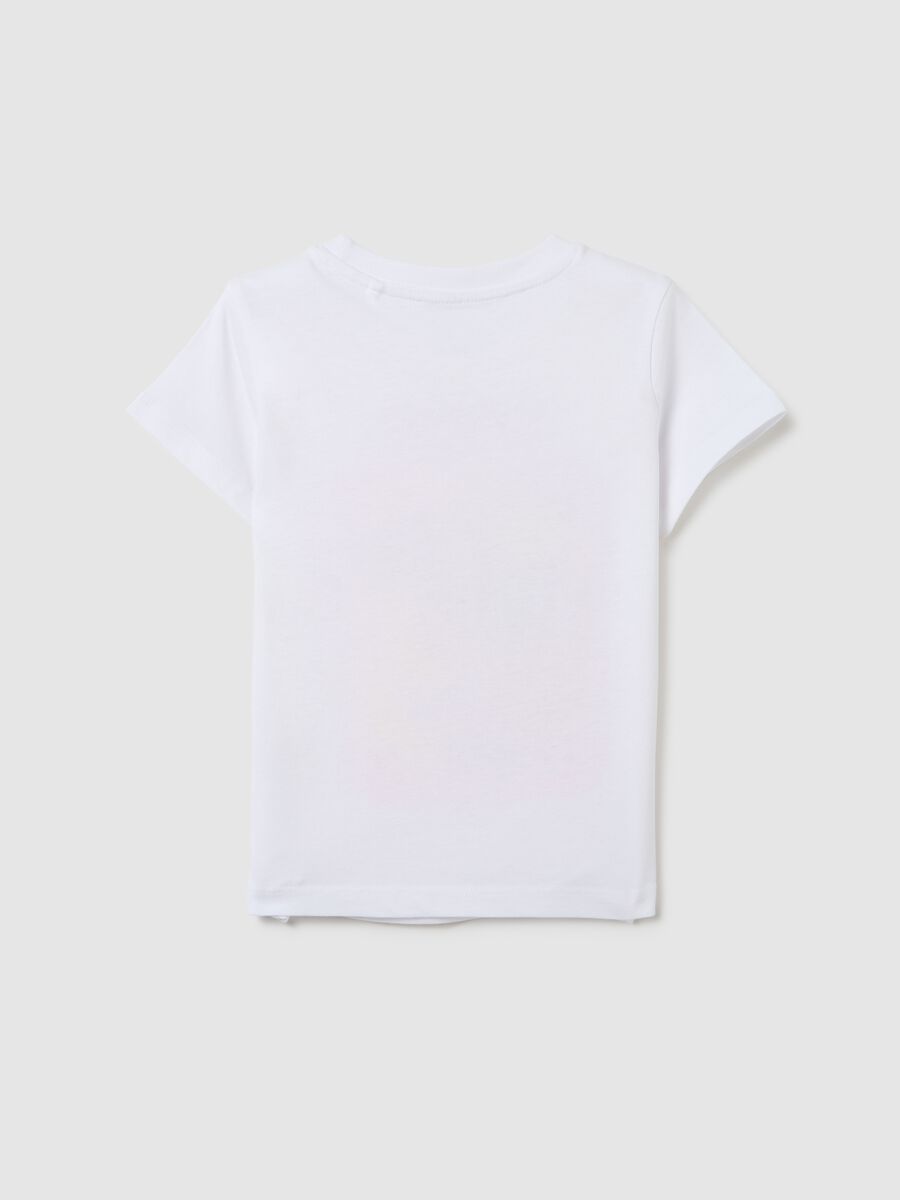 Girls' white pure cotton t-shirt regular fit_1