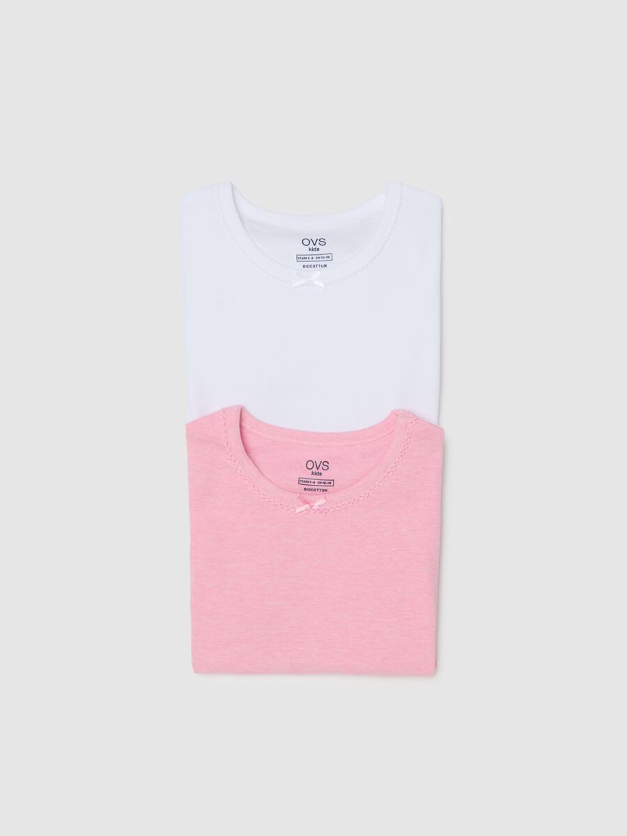Girls' multicolour pure cotton regular fit t-shirt twin pack_3
