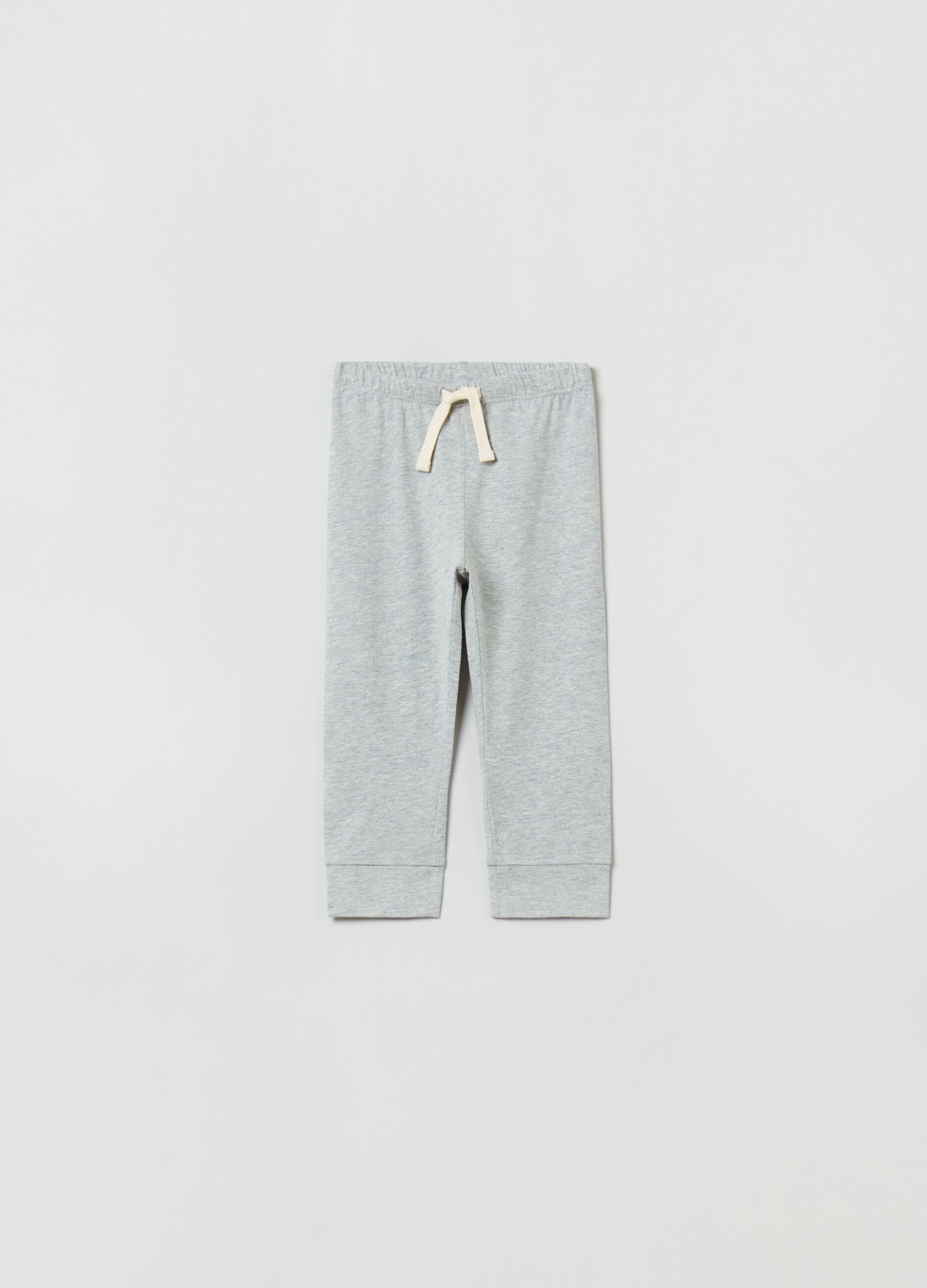 Mélange joggers with drawstring