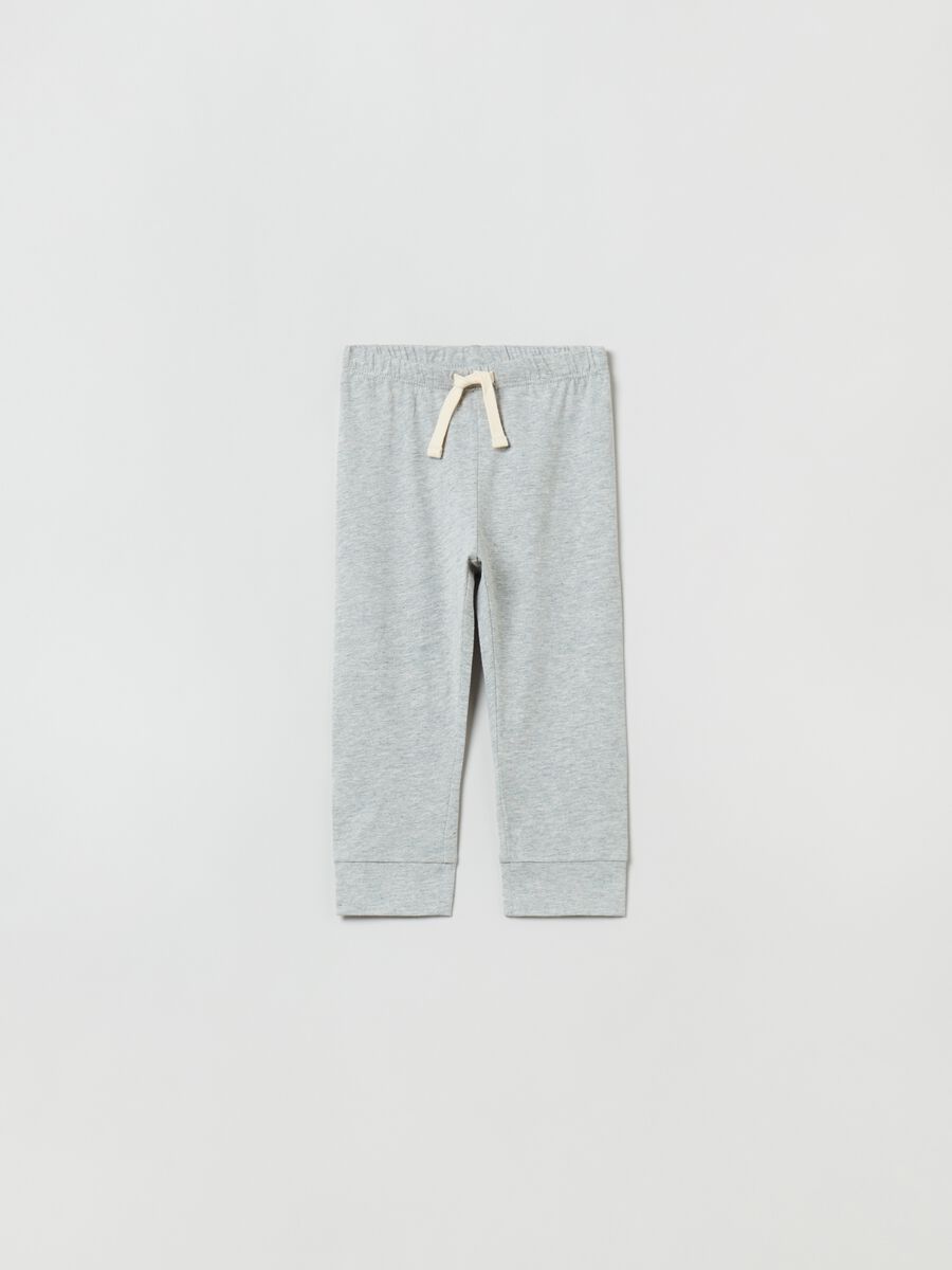 Mélange joggers with drawstring_0