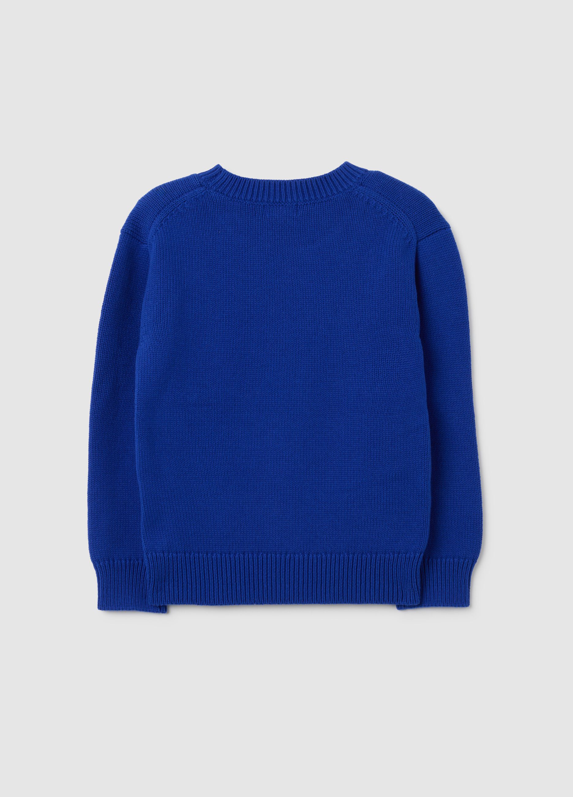 Boys' Regular Fit Blue Pure Cotton Jumper
