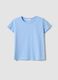 Sky blue pure cotton short-sleeve T-shirt, regular fit_4