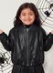 Giubbotto nero con zip regular fit per bambina_0