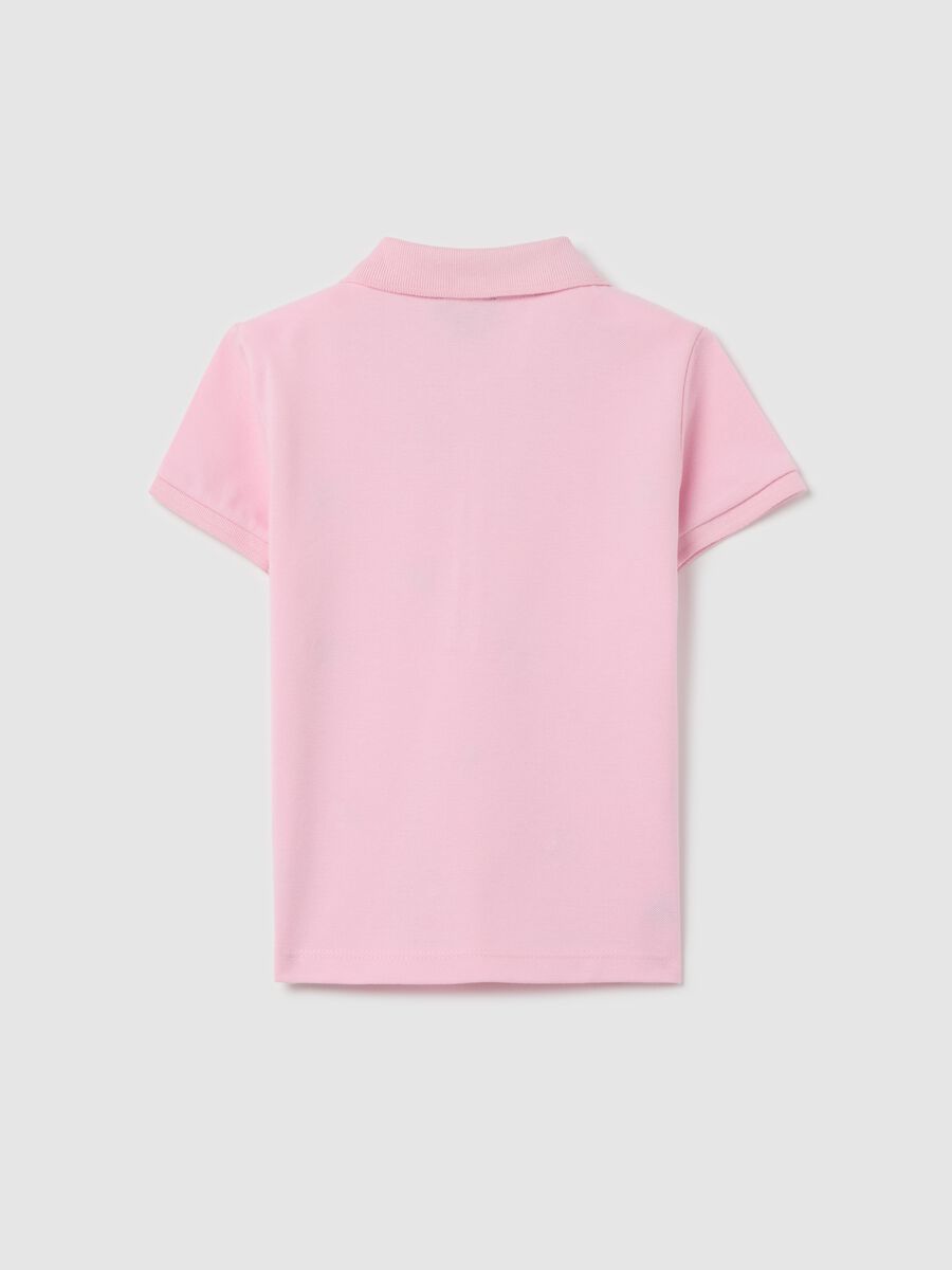 Cotton polo shirt with embroidered flowers_4