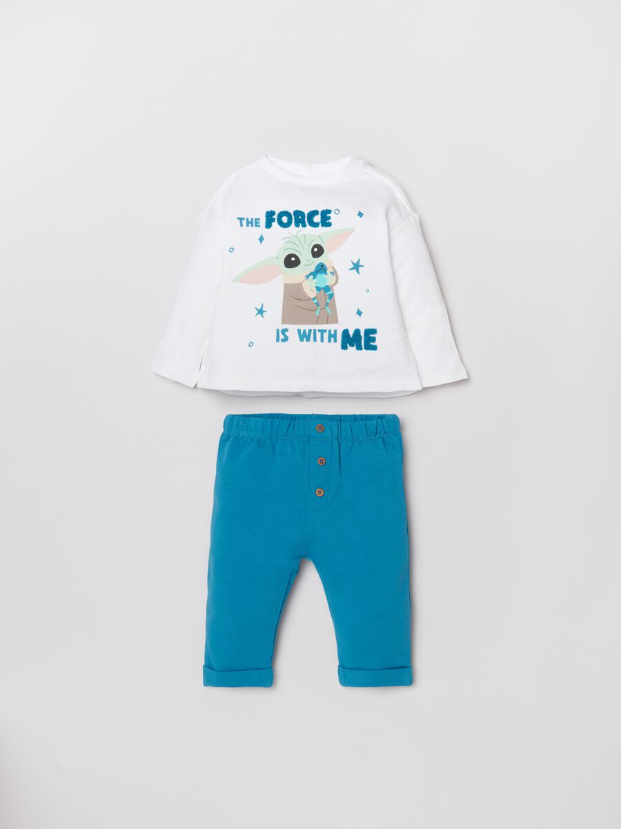 Set t-shirt e pantaloni stampa Grogu_0