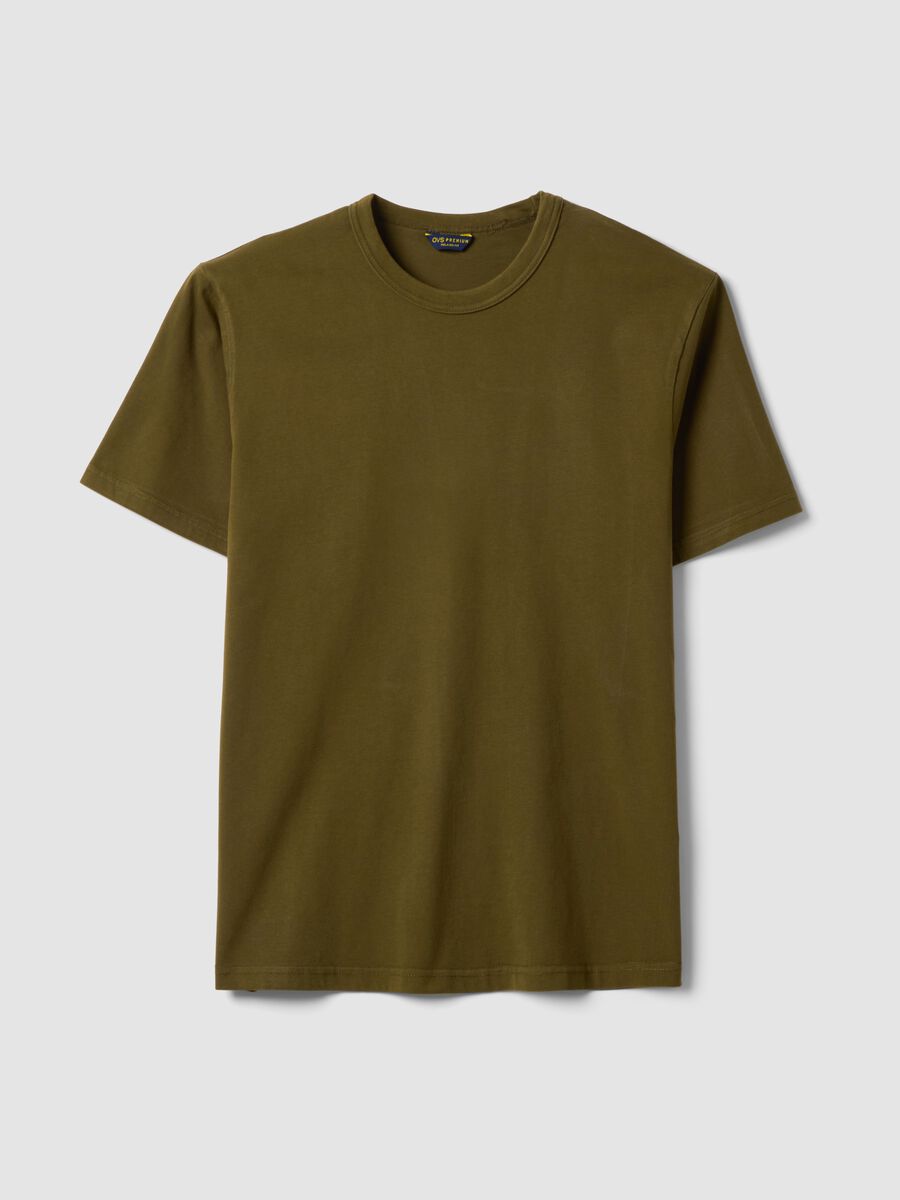 T-shirt verde in puro cotone relaxed fit_4