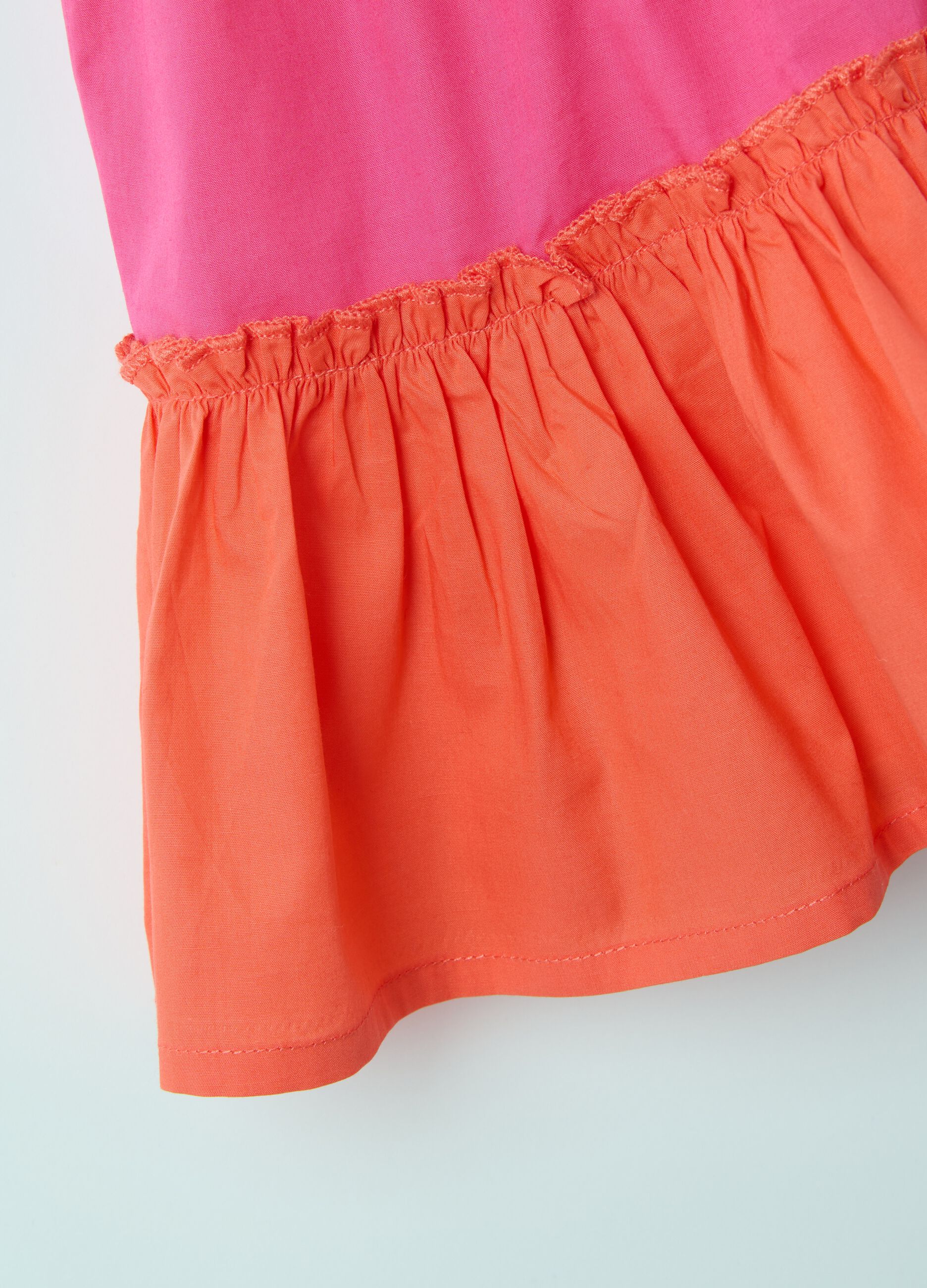 Baby girl's multicolour cotton dress regular fit