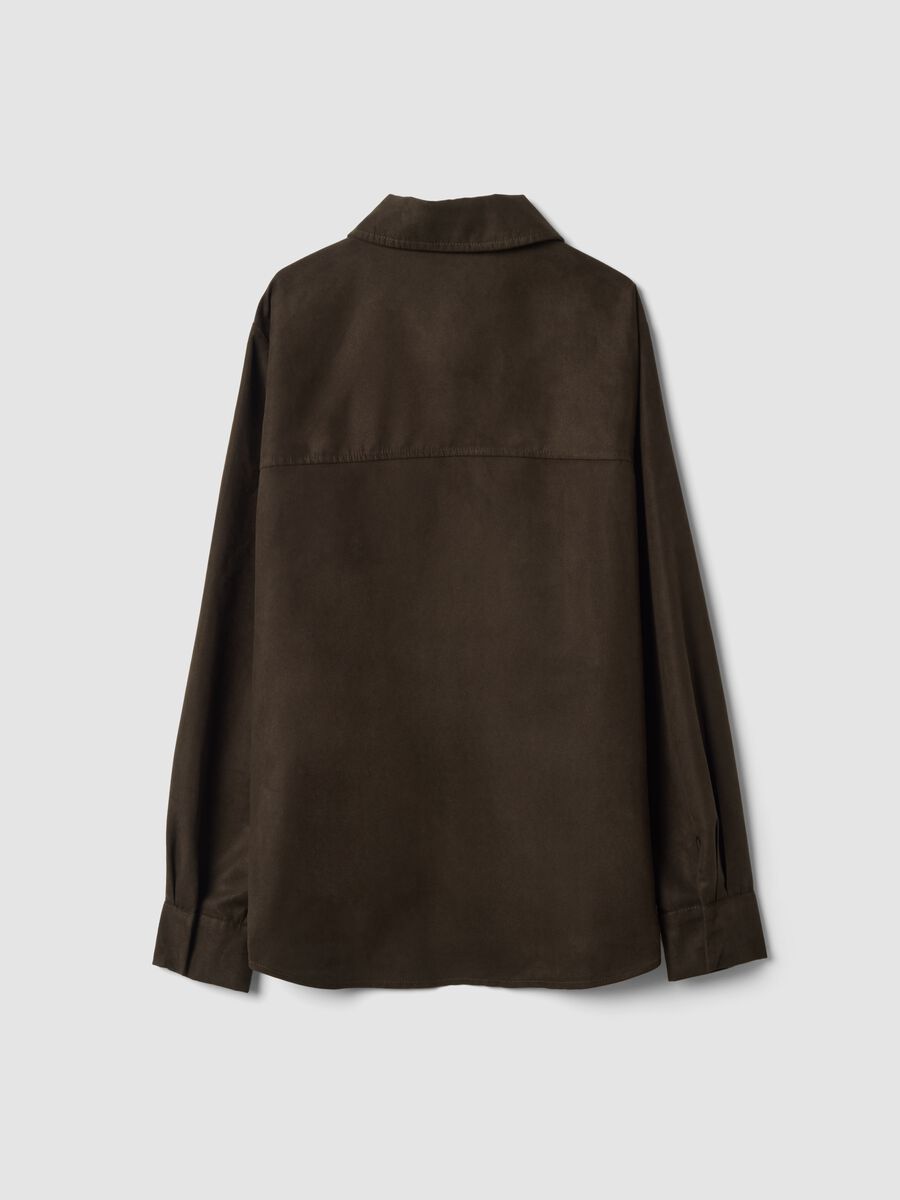 Camicia marrone regular fit con collo classico_2