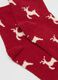 Multicolour Stretch Fabric Christmas Socks with Print_1