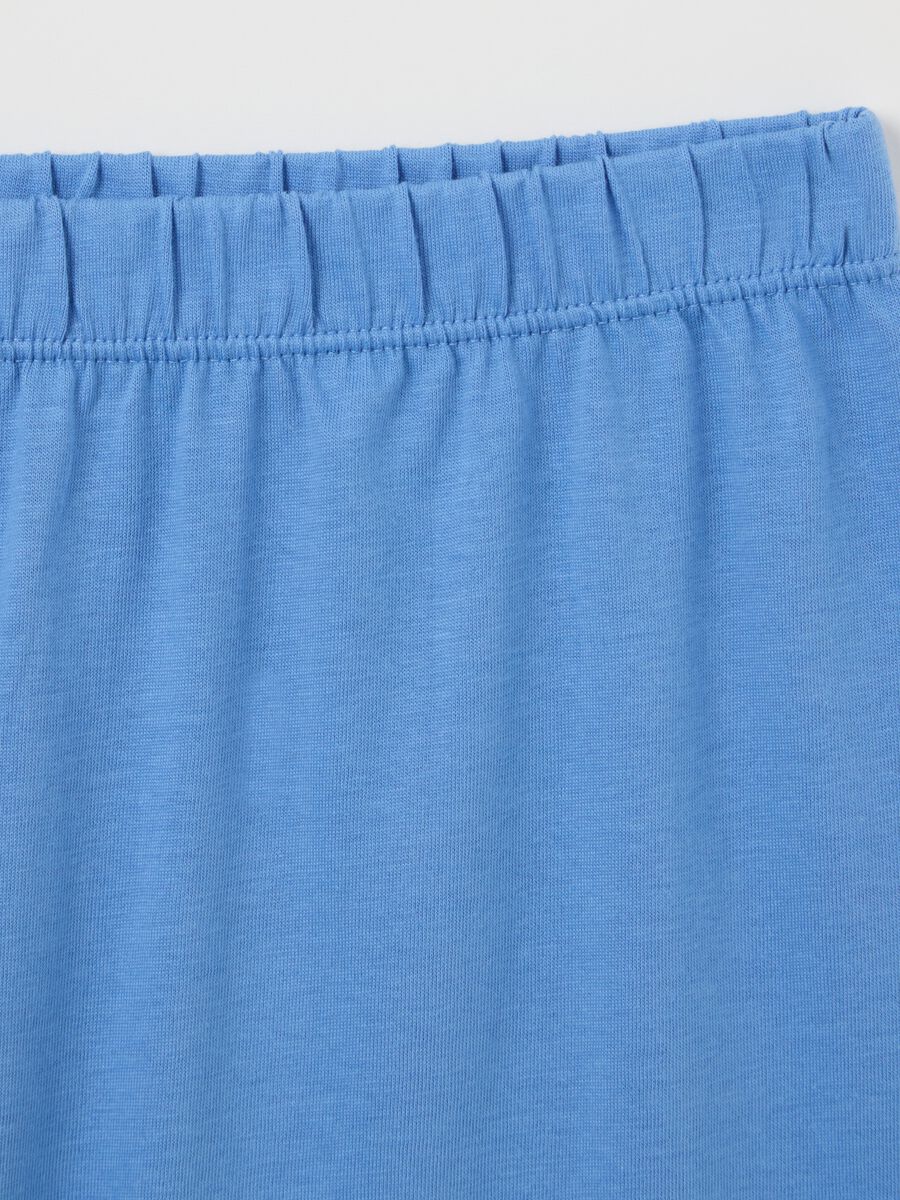 Pigiama da ragazzo in puro cotone multicolor regular fit con scritta_3