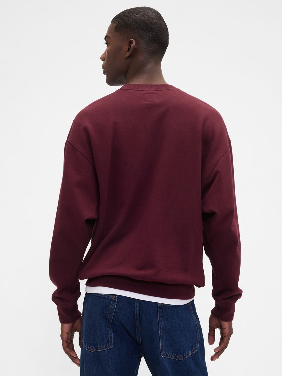 Red crew neck sweatshirt_2