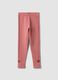 Pink skinny-fit stretch organic cotton leggings_0