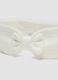 White organic cotton headband with knitted bow_2