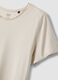 Beige pure cotton short-sleeve T-shirt, regular fit_5