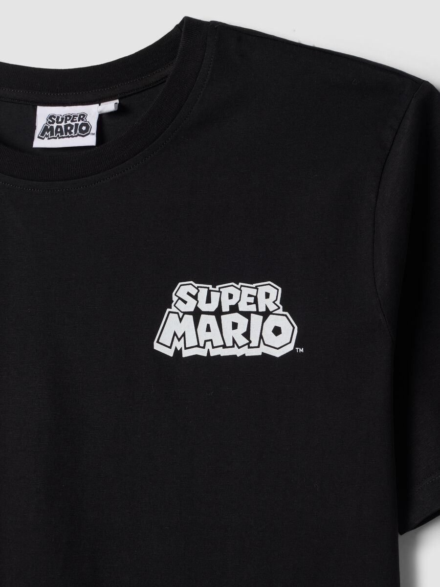Black pure cotton T-shirt with graphic print_5