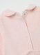 Baby girl's pink velour onesie with classic collar_2
