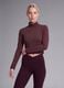 T-shirt viola crop in tessuto elasticizzato con collo rialzato Easy Dry ALTAVIA STUDIO_2
