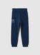Children's black cotton joggers with a regular fit_1