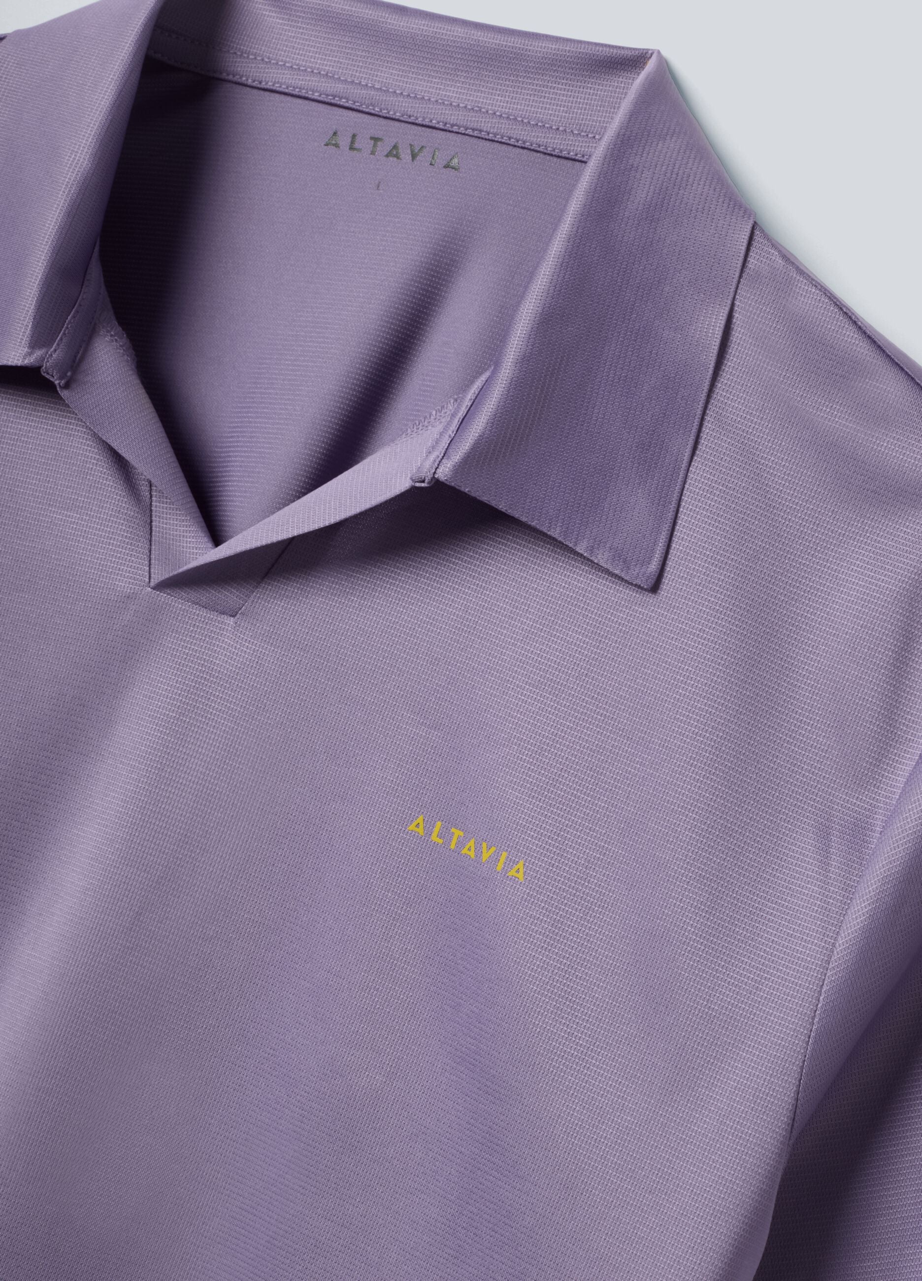 Polo sportiva viola in tessuto elasticizzato ALTAVIA COURT