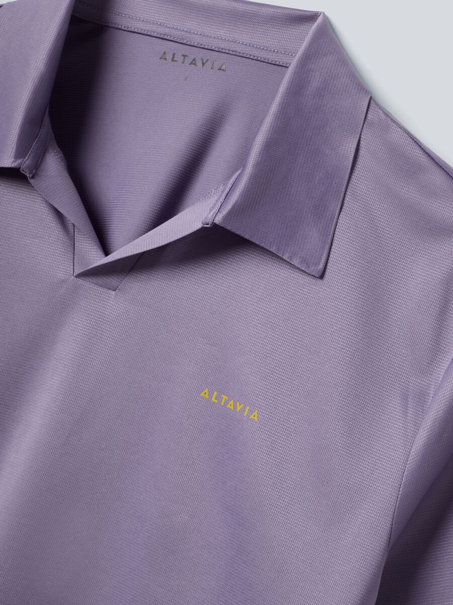 Polo sportiva viola in tessuto elasticizzato ALTAVIA COURT_5