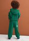 Green pure cotton jogger trousers with elasticated waist for boys_2