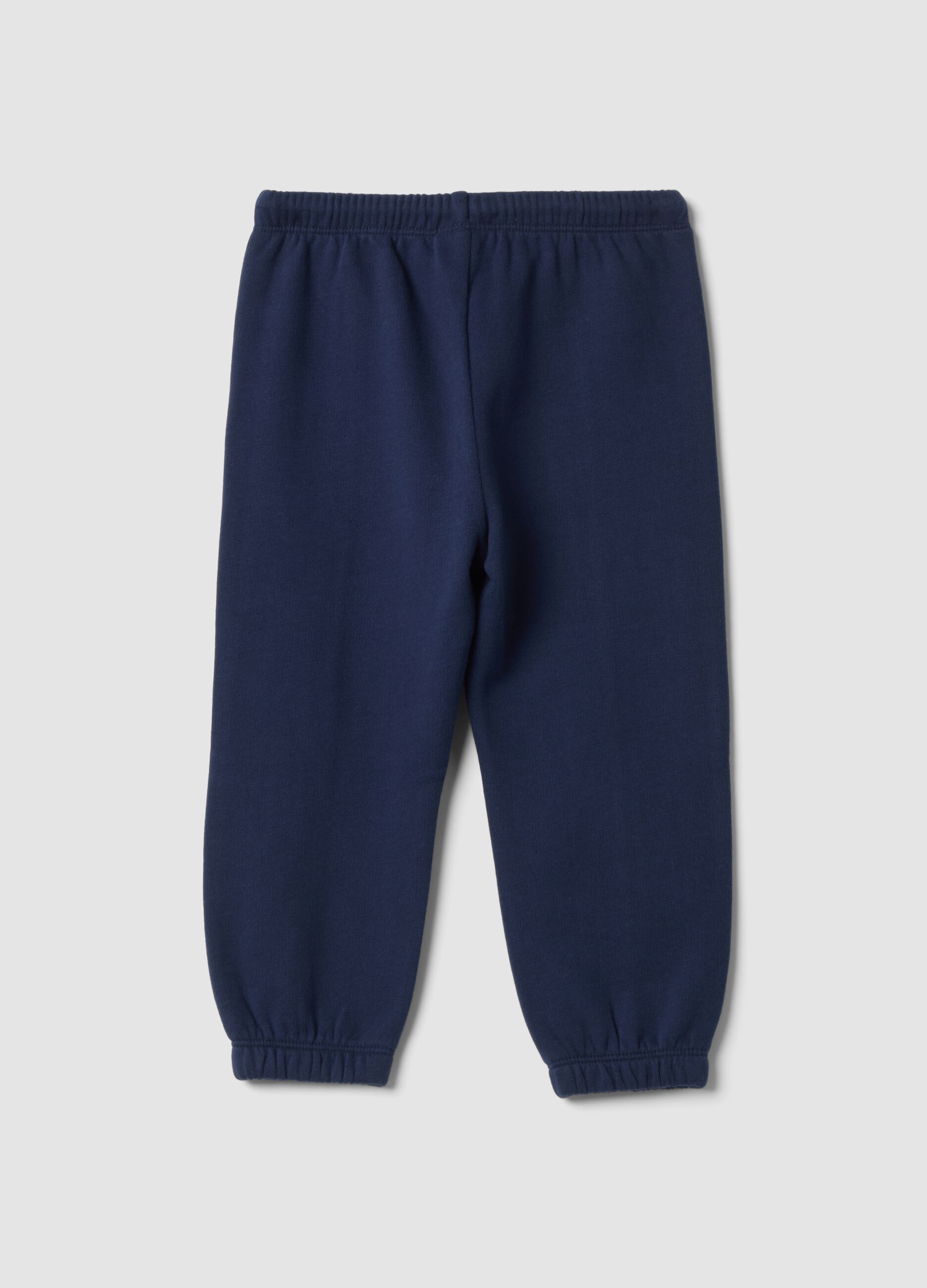 Navy blue pure cotton joggers