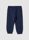 Navy blue pure cotton joggers_1